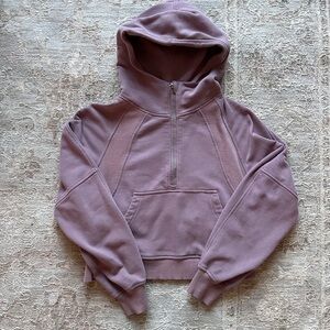 Pullover Purple Hooded Sweatshirt Women’s Hoodie Trendy Queen Cropped Quarterzip